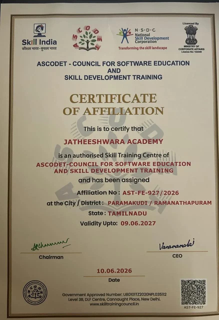 Bharatanatyam Certificate